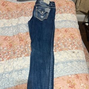 Miss Me Blue Straight Leg Jeans Classic Denim